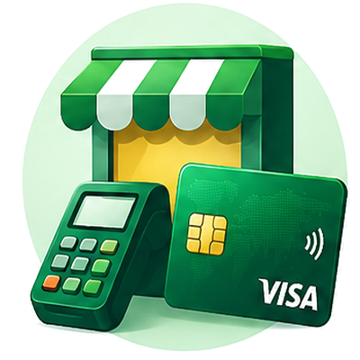 Can be used at merchant outlets in Saudi Arabia displaying the Visa logo.