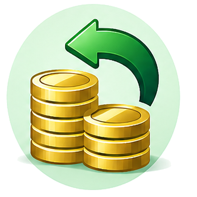 Unused balance can be returned to the customer, subject to applicable regulations.