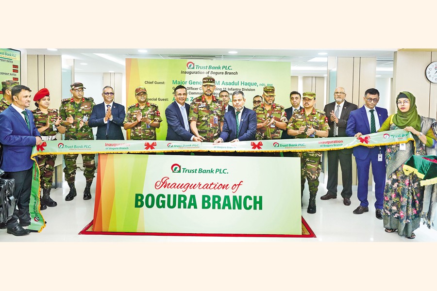 TRUST BANK INAUGURATES BOGURA BRANCH AT SHONOM COMPLEX