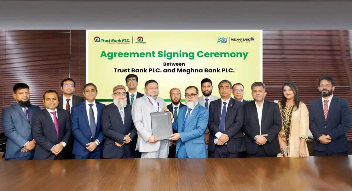 Trust Bank, Meghna Bank sign deal to boost digital banking services