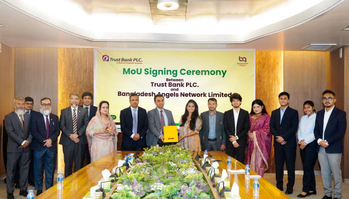 TRUST BANK, BANGLADESH ANGELS NETWORK SIGN MOU FOR STARTUP ECOSYSTEM